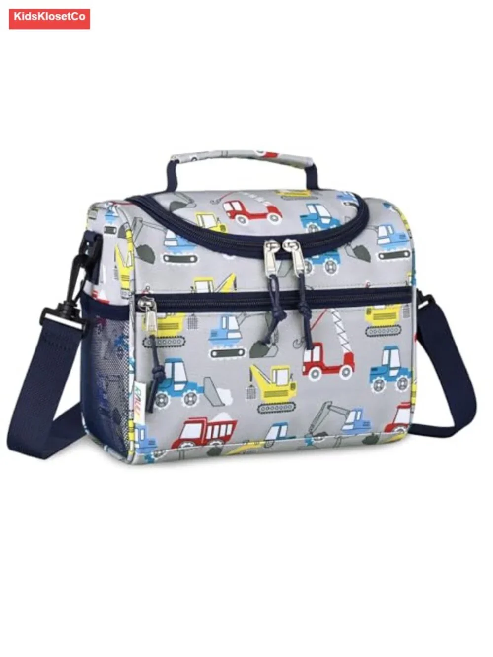 Insulated Lunch Box with Strap and Bottle Holder for Toddler